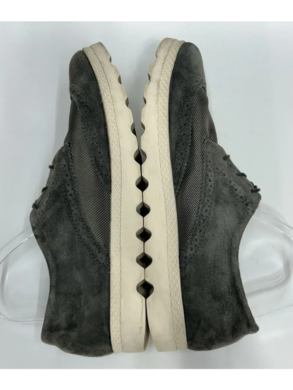 PF Flyers Men's Suede Wing Tip Oxford Sneakers Size 12 Grey Preppy School Work